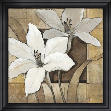 Framed Non-Embellished Lilies II Print
