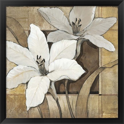Framed Non-Embellished Lilies II Print