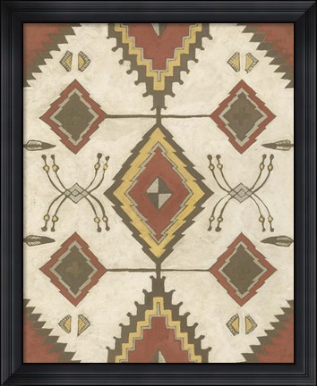 Framed Non-Embellished Native Design I Print