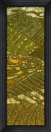 Framed Vineyard Batik I Print