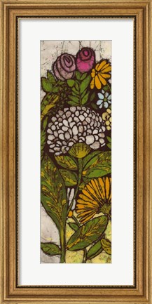 Framed Batik Flower Panel I Print