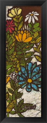 Framed Batik Flower Panel II Print
