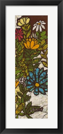 Framed Batik Flower Panel II Print