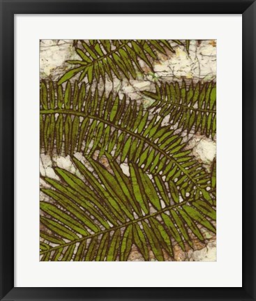 Framed Batik Frond I Print