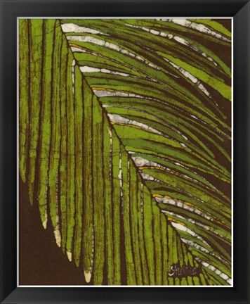 Framed Batik Frond II Print