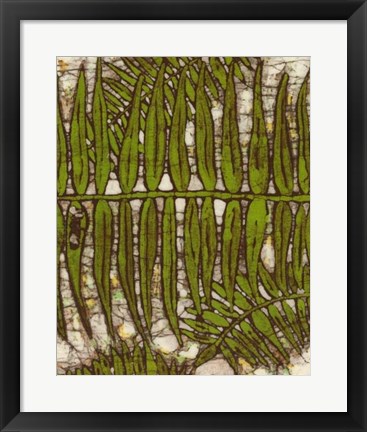 Framed Batik Frond III Print