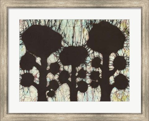 Framed Batik Hedges I Print