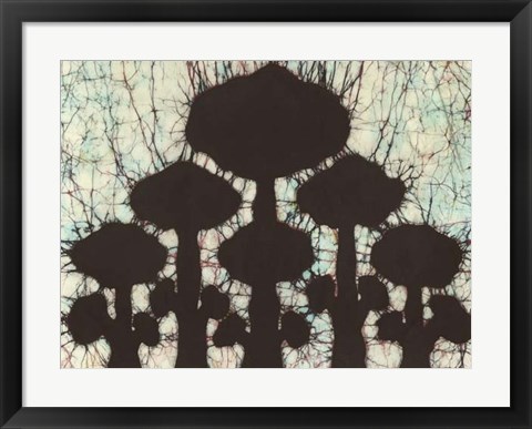 Framed Batik Hedges II Print