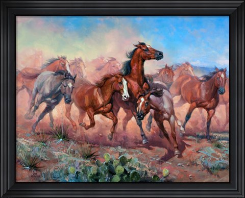Framed Runnin&#39; Thunder Print