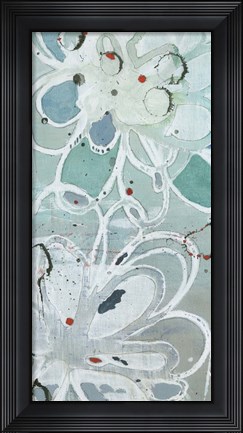 Framed Flowers Abstracted I Print