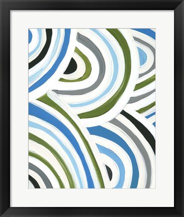 Framed Swirly Bob I Print