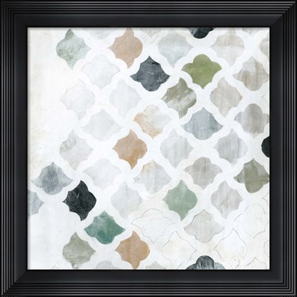 Framed Turkish Tile I Print