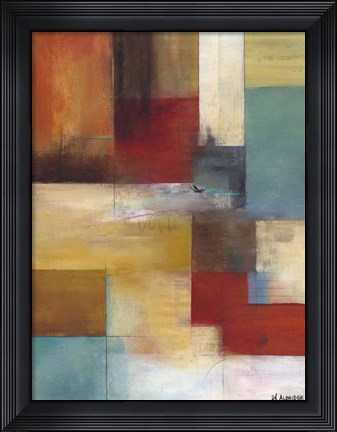 Framed Abstract Blue Print