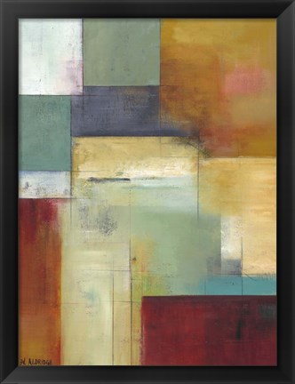 Framed Abstract Green Print