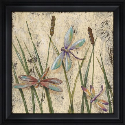 Framed Dancing Dragonflies I Print