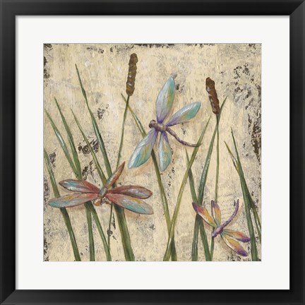 Framed Dancing Dragonflies I Print