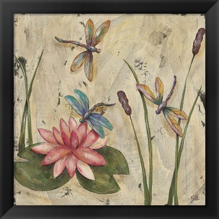 Framed Dancing Dragonflies II Print