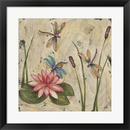 Framed Dancing Dragonflies II Print