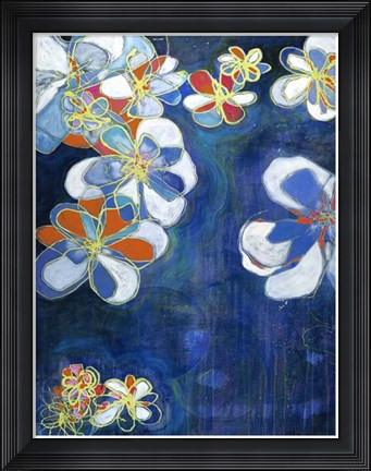 Framed Night Blooms I Print