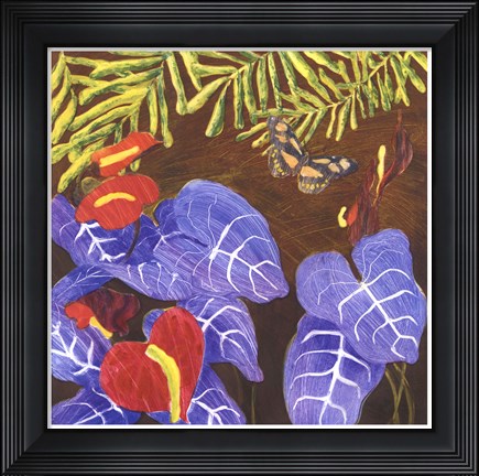 Framed Tropical Monotype II Print