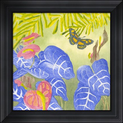 Framed Tropical Monotype III Print