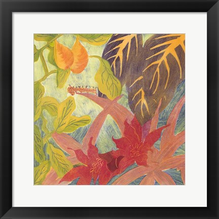 Framed Tropical Monotype IV Print