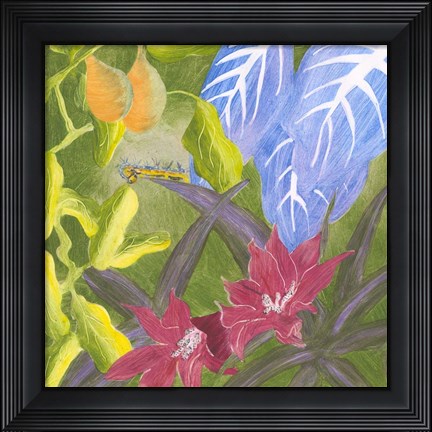 Framed Tropical Monotype V Print