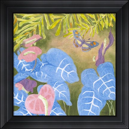 Framed Tropical Monotype VI Print