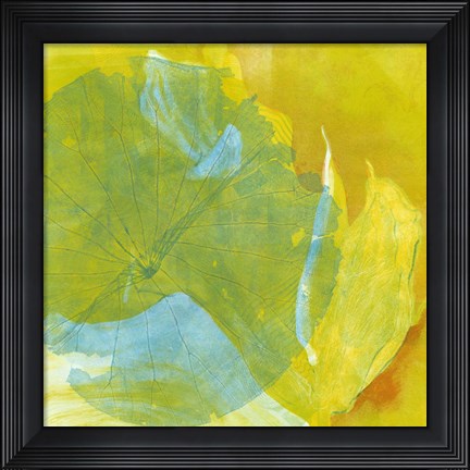 Framed Lotus Monotype I Print