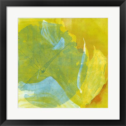 Framed Lotus Monotype I Print