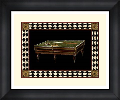 Framed Let's Play Billiards I Print