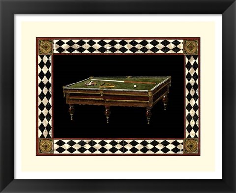 Framed Let&#39;s Play Billiards I Print