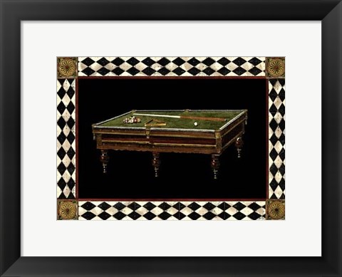 Framed Let&#39;s Play Billiards I Print