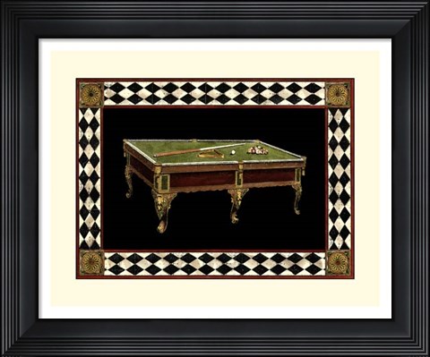 Framed Let's Play Billiards II Print