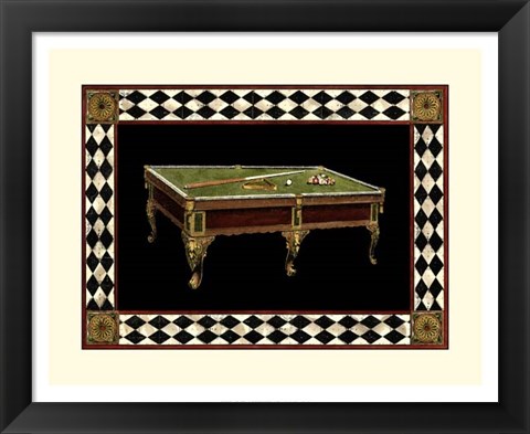 Framed Let&#39;s Play Billiards II Print