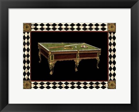 Framed Let&#39;s Play Billiards II Print