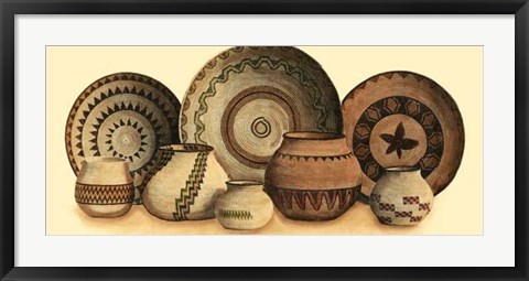 Framed Hand Woven Baskets V Print