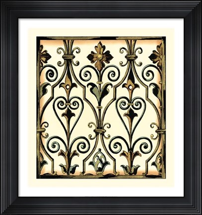 Framed Ironwork II - no crackle Print