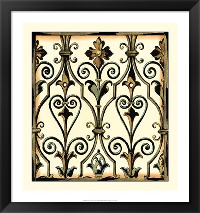 Framed Ironwork II - no crackle Print