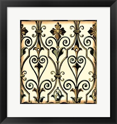 Framed Ironwork II - no crackle Print