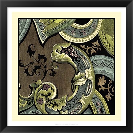 Framed Tapestry Elegance I Print