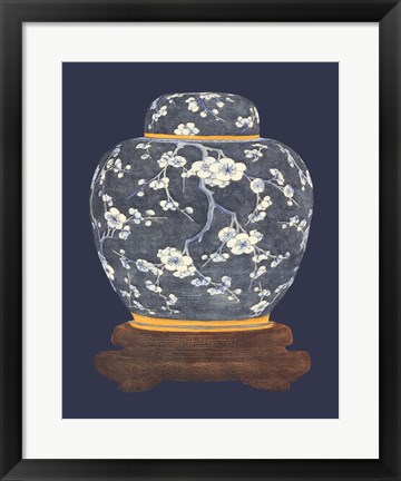 Framed Blue &amp; White Ginger Jar I Print