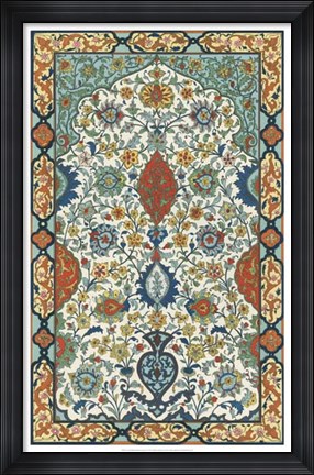 Framed Non-Embellish Persian Ornament I Print