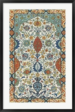 Framed Non-Embellish Persian Ornament I Print