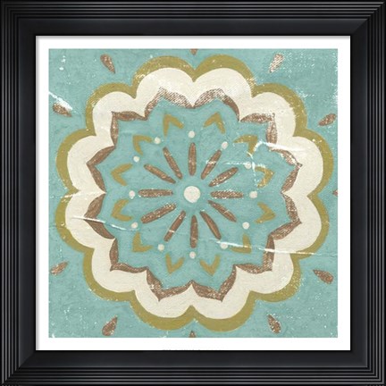 Framed Rustic Tiles I Print