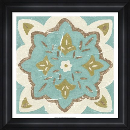 Framed Rustic Tiles II Print
