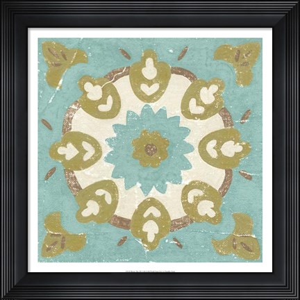 Framed Rustic Tiles III Print