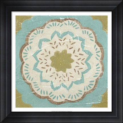 Framed Rustic Tiles IV Print