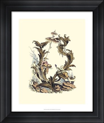 Framed Oriental Garden I Print