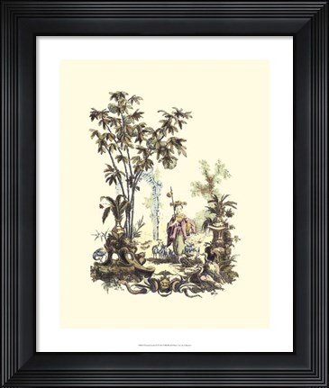 Framed Oriental Garden II Print